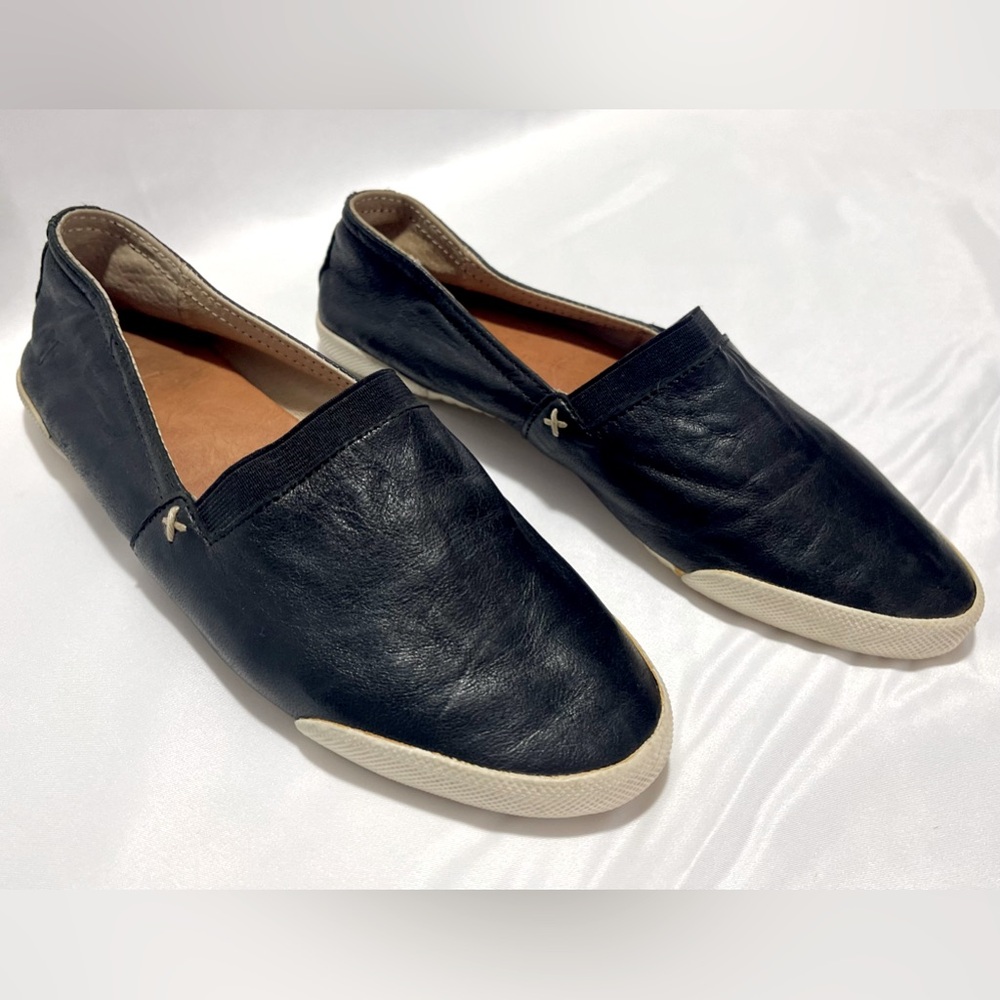 Frye Women’s Melanie Slip On Leather Black Sneaker